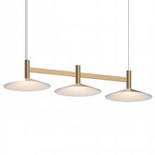 Sonneman 1783.14-CON - 3-Light Linear Pendant w/Shallow Cone Shades