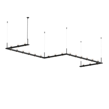 Sonneman 20QKZ46C - 4&#39; x 16&#39; Zig-Zag LED Pendant Etched Cylinder Uplight Trim