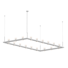 Sonneman 20QWR48C - 4&#39; x 8&#39; Rectangle LED Pendant Etched Cylinder Uplight Trim