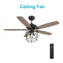  VC525D-L61-BG-1 - Huntley 52-inch Ceiling Fan with Remote, Light Kit Included