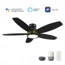 Carro USA VS485Q5-L12-B2-1-FM - Granville 48&#39;&#39; Smart Ceiling Fan with Remote, Light Kit Included?Works with Google Assistant