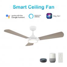 Carro USA VS523B3-L22-W6-1 - Brisa 52-inch Smart Ceiling Fan with Remote, Light Kit Included, Works with Google Assistant, Amazon