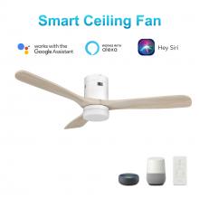 Carro USA VS523P3-L12-WM1-1-FM - Labelle 52&#39;&#39; Smart Ceiling Fan with Remote, Light Kit Included?Works with Google Assistant a