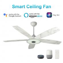  VS525H-L13-W7-1 - Journey 52-inch Indoor/Outdoor Smart Ceiling Fan, Dimmable LED Light Kit & Remote Control, Works wit