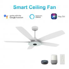  VS565H-L13-W1-1 - Journey 56-inch Indoor/Outdoor Smart Ceiling Fan, Dimmable LED Light Kit & Remote Control, Works wit