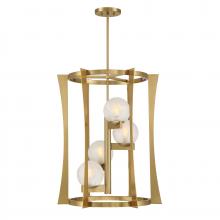  3-1018-4-322 - Darien 4-Light Pendant in Warm Brass