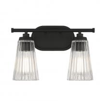  8-1745-2-BK - Chantilly 2-Light Bathroom Vanity Light in Matte Black