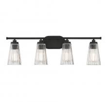  8-1745-4-BK - Chantilly 4-Light Bathroom Vanity Light in Matte Black