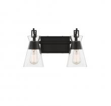  8-1830-2-BK - Lakewood 2-Light Bathroom Vanity Light in Matte Black