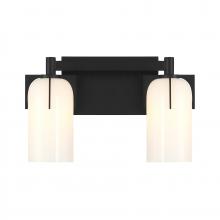  8-4128-2-BK - Caldwell 2-Light Bathroom Vanity Light in Matte Black