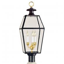  1068-BL-BE - Olde Colony Outdoor Post Lantern - Black