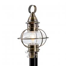  1711-AN-CL - American Onion Outdoor Post Light - Antique Brass