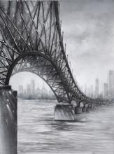  4DWA0123 - Moody Bridge Mixed-Media on Canvas Wall Art