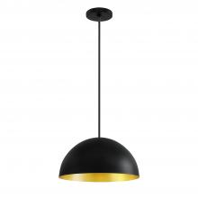  NSH-9845-CBGD - Elias 14" 1-Light Dome Pendant