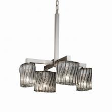 Justice Design Group WGL-8920-30-SWCB-NCKL - Modular 4-Downlight Chandelier