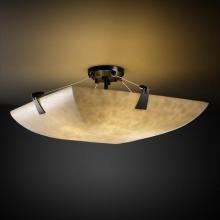 Justice Design Group CLD-9631-35-DBRZ - 18&#34; Semi-Flush Bowl w/ Tapered Clips