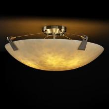 Justice Design Group CLD-9634-25-NCKL - 36&#34; Semi-Flush Bowl w/ Tapered Clips
