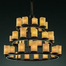  CNDL-8712-10-AMBR-DBRZ - Dakota 36-Light 3-Tier Ring Chandelier