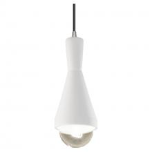 Justice Design Group CER-6520-WHT-NCKL-BKCD-LED1-700 - Erlen 1-Light LED Pendant