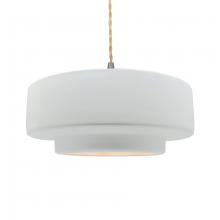 Justice Design Group CER-6545-WTWT-NCKL-BEIG-TWST-LED1-700 - Large Tier LED Pendant