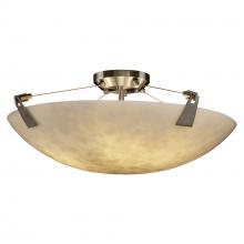  CLD-9632-35-NCKL - 24" Semi-Flush Bowl w/ Tapered Clips