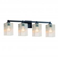 Justice Design Group FSN-8434-15-SEED-MBLK - Regency 4-Light Bath Bar