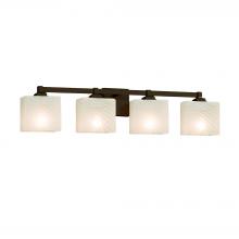 Justice Design Group FSN-8434-55-WEVE-DBRZ - Regency 4-Light Bath Bar