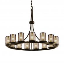  FSN-8715-10-MROR-DBRZ - Dakota 15-Light 1-Tier Ring Chandelier