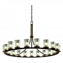 Justice Design Group GLA-8716-16-CLRT-DBRZ-LED21-14700 - Dakota 21-Light 1-Tier Ring LED Chandelier