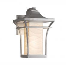 Justice Design Group PNA-7521W-WAVE-NCKL-LED1-700 - Summit Small 1-Light LED Outdoor Wall Sconce