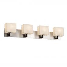 Justice Design Group PNA-8924-55-WAVE-NCKL - Modular 4-Light Bath Bar