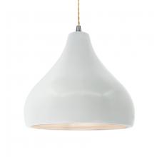  CER-6565-WTWT-NCKL-BEIG-TWST-LED1-700 - Large Droplet LED Pendant