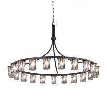 Justice Design Group WGL-8736-10-SWCB-MBLK-LED21-14700 - Dakota Downlight 21-Light 1-Tier LED Chandelier