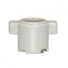  80/1097 - Keyless Porcelain One Piece Sign Socket; Top 2 #8-32 Flange/Bushing; CSSNP Screw Shell; Glazed;