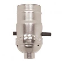  80/1566 - On-Off Push Thru Socket; 1/8 IPS; Aluminum; Nickel Finish; 660W; 250V; Push-In Terminal; With Strain