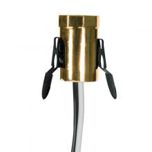  80/1794 - Phenolic Candelabra Base Socket With Spring Clip; 3/4" Diameter; 1" Hole Size; 6" AWM