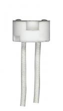  80/2165 - Porcelain Halogen Round Socket; 18" Leads; G4-GX5.3-GY6.35 Base; SF-1 200C Leads; 3/8"