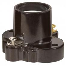  90/1113 - Phenolic Receptacle Wih Mounting Holes; Brown Finish; Screw Terminals; 1-5/8" Height;