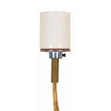  90/1150 - Keyless Porcelain Socket With 1/8 IP Cap And Nipple; Glazed; 660W; 250V