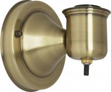 Satco Products Inc. 90/1407 - 1-5/8&#34; Wired Wall Bracket With Bottom Turn Knob Switch; Antique Brass Finish; Includes Hardware;