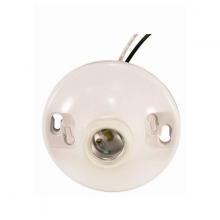  90/1502 - Keyless White Phenolic Ceiling Receptacle; 6" AWM B/W Leads 105C; 4-1/2" Diameter; 660W;