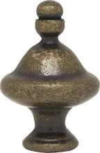  90/1721 - Pyramid Finial; 1-1/2" Height; 1/4-27; Antique Brass Finish