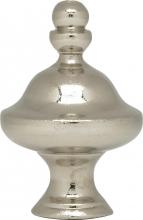  90/1722 - Pyramid Finial; 1-1/2" Height; 1/4-27; Polished Chrome Finish