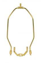  90/220 - Light Duty Harp; Polished Brass Finish; 8" Height; 1/8 IP Saddle; 1/4-27 Thread; 125 Carton