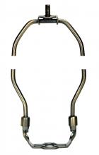  90/2268 - Heavy Duty Harp; Antique Brass Finish; 10" Height; 1/8 IP Saddle; 1/4-27 Thread; 125 Carton