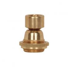  90/2593 - Solid Brass Large Hang Straight Swivel; 1/4 F Top, 1/8 F Bottom; 1-1/16" Ring Nut To Seat;