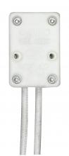  90/475 - MR16 Porcelain Halogen Socket; GX5.3 Base; 12" SF-1 200C Leads; 3/8" Height; 7/8"