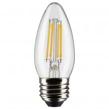  S21285 - 4 Watt B11 LED; Clear; Medium base; 90 CRI; 3000K; 120 Volt