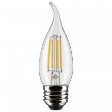  S21319 - 5.5 Watt CA10 LED; Clear; Medium base; 90 CRI; 4000K; 120 Volt