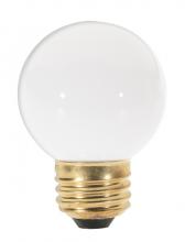  S3841 - 25 Watt G16 1/2 Incandescent; Gloss White; 1500 Average rated hours; 180 Lumens; Medium base; 120